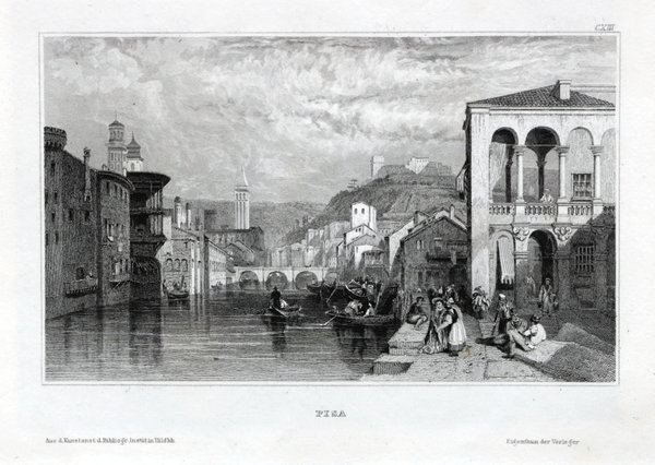 PISA - Toscana. Originaler Stahlstich um 1850