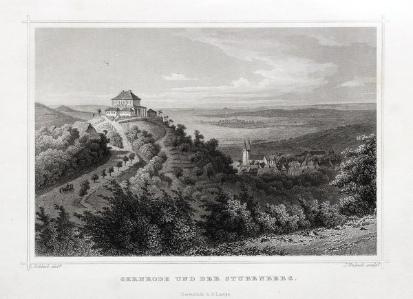 Gernrode und der Stubenberg Originaler Stahlstich um 1850