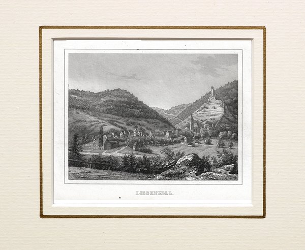 Bad Liebenzell - Schwarzwald. Originaler Stahlstich um 1840