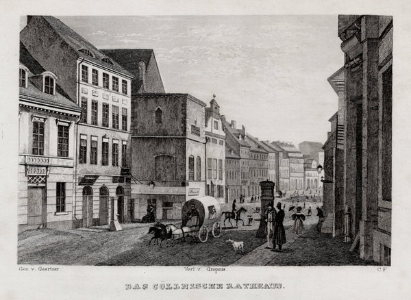 Berlin: Das Cöllnische Rathaus. Originaler Stahlstich 1833
