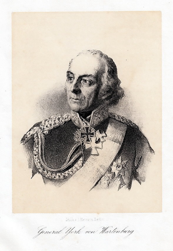 General York von Wartenberg. Lithographie um 1870