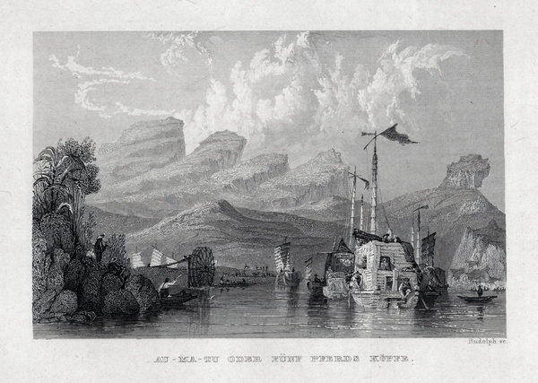 Au-Ma-Tu oder fünf Pferde Köpfe n. Thomas Allom um 1840