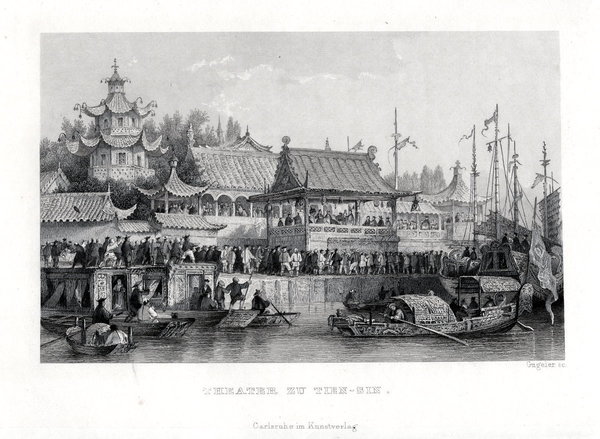 Theater zu Tien-Sin  n. Thomas Allom um 1840