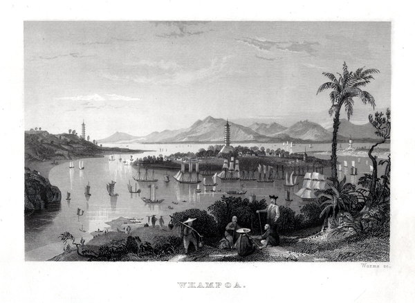 Whampoa in China  n. Thomas Allom um 1840