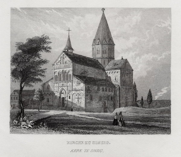 Sinzig, Kirche Echter Stahlstich, Geib um 1840
