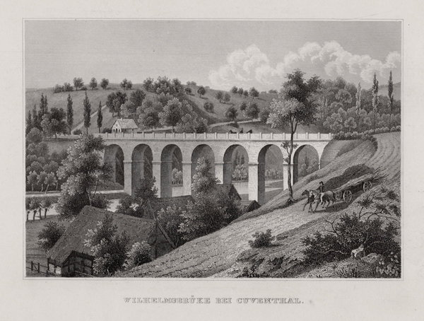 Einbeck. Wilhelmsbrücke bei Kuvental Originaler Stahlstich  um 1850